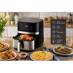 Heißluftfritteuse 7 Liter – LED Touch Display – 1600 Watt