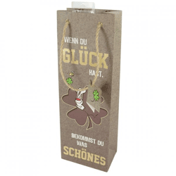 Horn-Geschenktüte „Gluck“ 12 x 36 cm