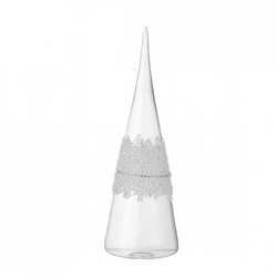 J-Line Weihnachtsbaum aus Glas „Sugar“, 28 cm