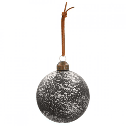 Weihnachtskugel Robustes Glas mattschwarz 8 cm