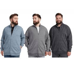 klassische BLEND BHLenner BT Herren Sweatjacke mit Stehkragen Jacke Große Größen 20714929 in Blau, Grau und Schwarz