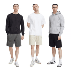 klassische SOLID SDHansi Herren Sweatshorts mit Kordelzug Shorts 21301143ME Schwarz, Beige oder Grau