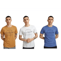 klassisches BLEND BHAmatus Herren T-Shirt mit Rundhals Shirt 20714728ME in Orange, Weiß oder Blau