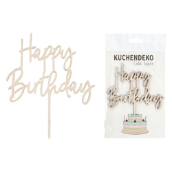 Kuchendeko, Cake Topper, Happy Birthday, ca.16cmH