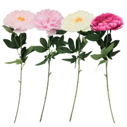 Künstliche Blume Pfingstrose 77 cm 4 Stück sortiert