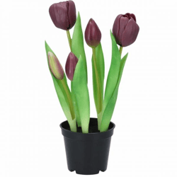 Kunstplant in pot Tulp 26 cm
