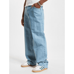 lässige DEF Herren Jeans Reißverschluss Straight Fit mit Baumwolle Hell-Blau