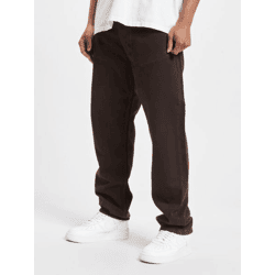 lässige DEF Herren Jeans Straight Fit Reißverschluss mit Baumwolle Braun
