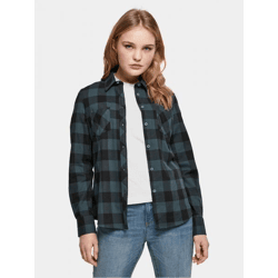 lässiges Urban Classics Damen Polo-Shirt Taschen 125 g/m² mit Baumwolle Petrol-Blau/Schwarz