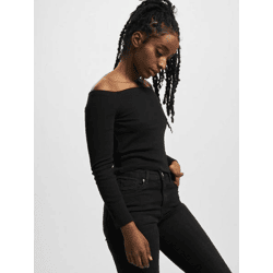 lässiges Urban Classics Damen Sweatshirt Stretch 180 g/m² mit Baumwolle Schwarz