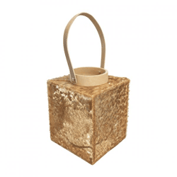 Windlicht Lofty Glam Square natur 20 cm