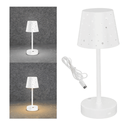 LED Tischleuchte, Sterne, weiß, USB, ca. 28cmH 