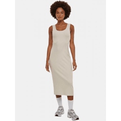 leichtes Urban Classics Damen Kleid Stretch 180 g/m² mit Baumwolle Ecru-Weiß