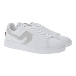 LEVI´S Swift Damen & Herren Freizeit-Sneaker Turnschuhe im Leder-Overlay-Look Schnür-Schuhe 235658-846G Weiß/Grau