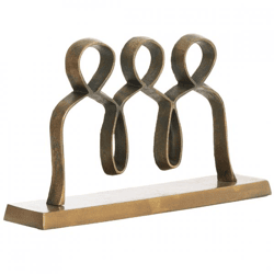 Licht & Leben Skulptur Menschen Bronze 38 cm