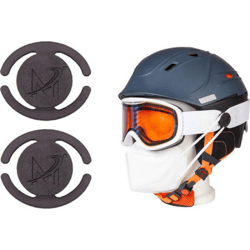 Maxeez Men's or Women's Ski Helmets Mask Holder Goggles Black