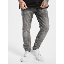 moderne 2Y Premium Herren Jeans Skinny Fit Stretch Denim-Hose Baumwoll-Hose Grau