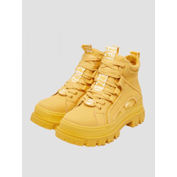 moderne Buffalo Damen Boots mit Baumwolle Gelb