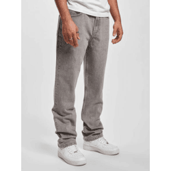 moderne DEF Herren Jeans Straight Fit Taschen gesteppt mit Baumwolle Grau