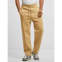 moderne URBAN CLASSICS Herren Hose Stretch Rippbündchen 330 g/m² Beige