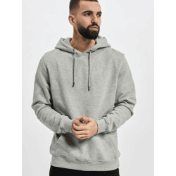 moderner Urban Classics Herren Hoodie Kordelzug Rippbündchen 300 g/m² mit Baumwolle Grau