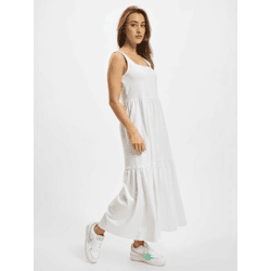 Stylish Urban Classics Women's 7/8-Length Summer Dress, 180 g/m² Cotton, White