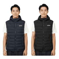NAPAPIJRI A-Gesar V Herren Stepp-Weste wattierte Puffer-Weste mit seitlichen Eingriffstaschen Schwarz oder Navy-Blau