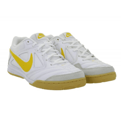 NIKE Gato Herren Low-Top-Sneaker Damen Retro Turnschuhe mit Echtleder Hallen-Schuhe HQ6019 101 Weiß/Gelb