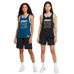 NIKE Jordan Jersey 23 Damen Basketball-Shirt mit Mesh-Gewebe Tank-Top Sport-Shirt FN6687 in Blau oder Schwarz