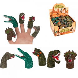 Out of the Blue Dinosaurier-Finger-Spielzeug, 7 cm, 5 verschiedene Motive