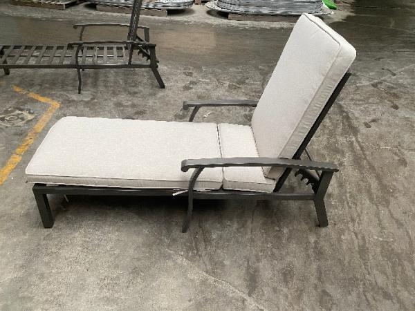 Outdoor‑Gartenset Aluminium‑Liegestühle‑Set 3‑teilig