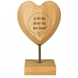 Paper Dreams Holzherz mit der Aufschrift „Ich liebe dich“, 18 cm
