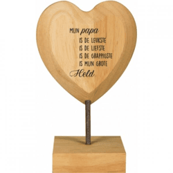 Paper Dreams Holzherz mit der Aufschrift „Papa“, 18 cm