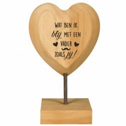 Paper Dreams Holzherz mit der Aufschrift „Vater“, 18 cm