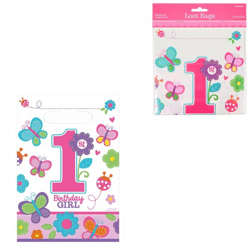 Party-Taschen ersten Geburtstag Birthday Girl Satz von 8