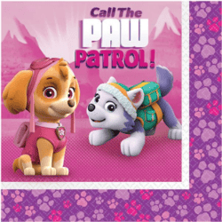 Paw Patrol Pink - 20 Servietten 33 x 33 cm