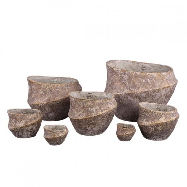 PTMD Blumentopf Rishell Big L, bronzefarben, 43 cm