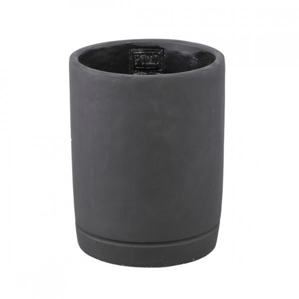 PTMD Vik S Flower Pot, Cement, Dark Gray, 18 cm