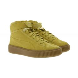 PUMA Suede Platform Mid Damen Plateau-Sneaker Echt-Leder Hi-Top Sneaker 366018 03 Sand-Beige
