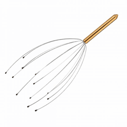 Relaxdays Kopfmassage-Spinne goldfarben 24,5 cm