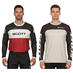 SCOTT Jersey X-Plore Swap Herren Moto-Cross Trikot langärmliges Bike-Shirt mit Stretch-Ripstop-Gewebe 292378 Grau/Schwarz oder Schwarz/Rot