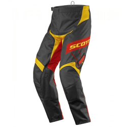SCOTT Pant 350 Herren Moto-Cross Hose Motorsport-Kleidung mit Unterschenkel-Manschette 246911 1040 Schwarz/Orange/Gelb