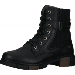 Sportliche MUSTANG Stiefelette Schnürschuhe für Damen 1443-502-9 Schwarz