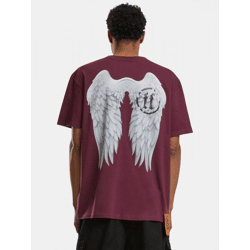 sportliches Forgotten Faces Herren T-Shirt Oversize mit Baumwolle Bordeaux-Rot