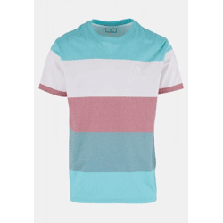 sportliches Just Rhyse Herren T-Shirt mit Baumwolle Blau/Rot/Weiß