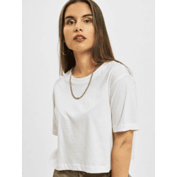 sportliches Urban Classics Damen T-Shirt Oversize 140 g/m² mit Baumwolle Weiß