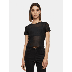 sportliches Urban Classics Damen T-Shirt Stretch Slim Fit 117 g/m² Schwarz