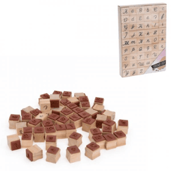 Stempelset Alphabet Holz 54-teilig