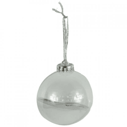 Stern Fabrik Weihnachtskugel transparent 8 cm