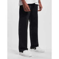 stylische DEF Herren Jeans Reißverschluss Taschen mit Baumwolle Schwarz